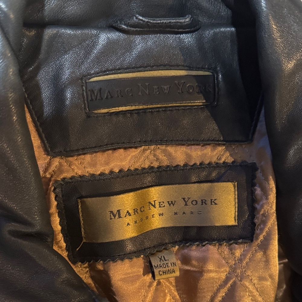 Marc New York Black Leather Field Jacket - Picture 2 of 7